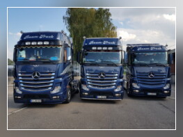 drei baam lkws, front