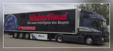 lkw weber haus, seitlich